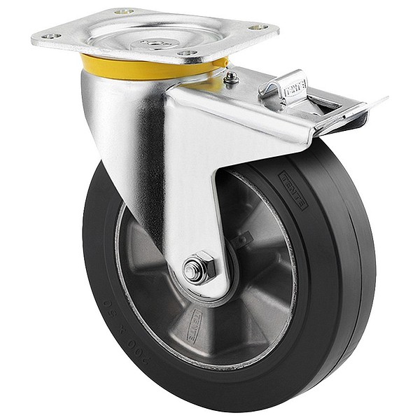 Swivel castor 160mm with plate Tente 4687IEP160P63 with brake