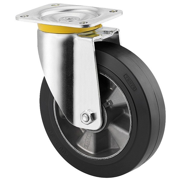Swivel castor 200mm with plate Tente 4680IEP200P63