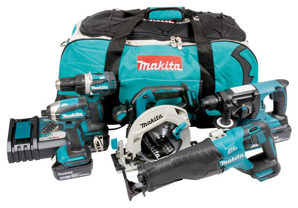 Akkukonesarja DLX5032T Makita DLX5032T 18V 3x5,0Ah