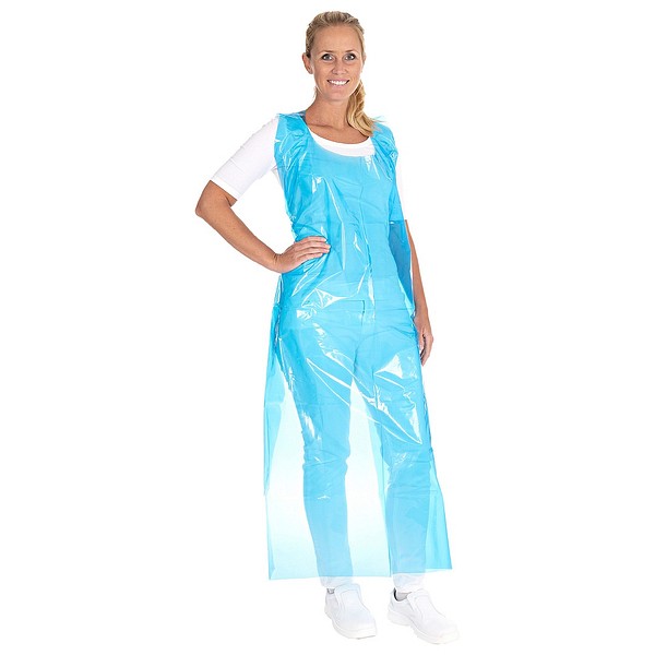 Förkläde HYGOSTAR PE 1000x1500x0,06 blå, 25 st/förp, 10 förp/låda