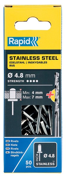 Dragnit Rapid 4.8x10mm RST 50 st. Rapid R5000396