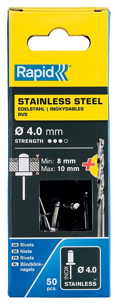Rivet Rapid 4.0x14mm RST 50pcs Rapid R5000395