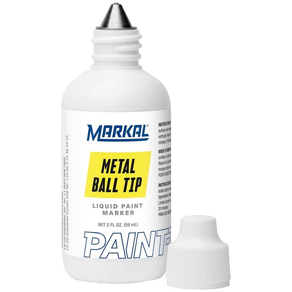 Markal Metal Ball Tip färgpenna 12st/låda, gul, kulspets