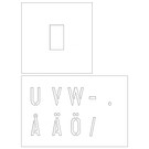 Bokstavsschablonsats U-Ö 100mm
