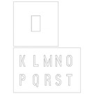 Bokstavsschablonsats K-T 200mm