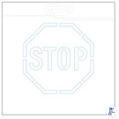 Schablon Stoppskylt 250 mm