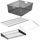 Baskets and mesh shelfs