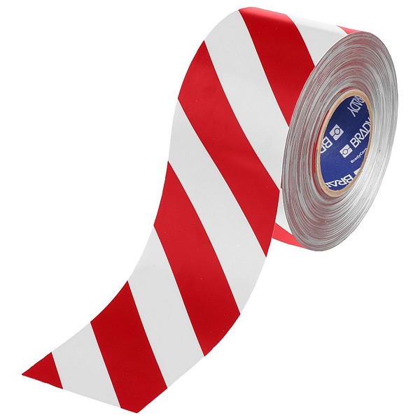Toughstripe MAX 101mm/30.48m red-white floor floor marking tape