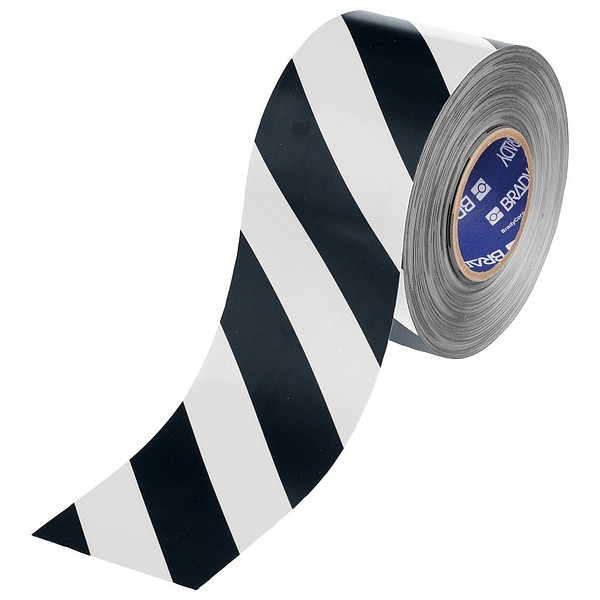 Toughstripe MAX 101mm/30.48m black-white marking tape