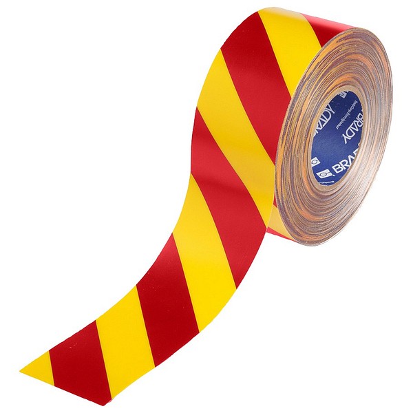 Toughstripe MAX 76mm/30.48m red-yellow floor floor marking tape