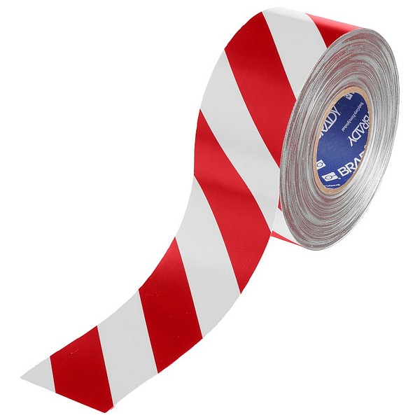 Toughstripe MAX 76mm/30.48m red-white floor floor marking tape
