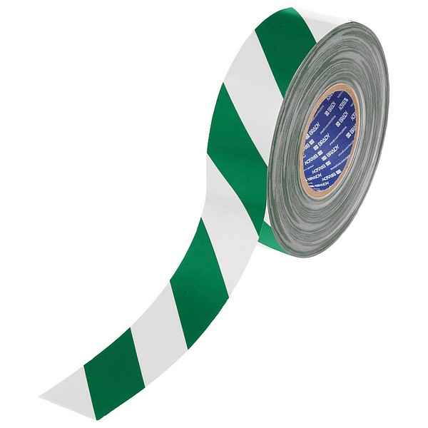 Toughstripe MAX 50mm/30.48m green/white floor marking tape