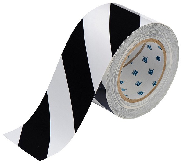 Toughstripe Cold 76.20mm/30.48m black-white marking tape