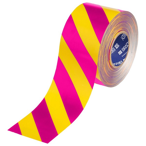 Toughstripe MAX 101mm/30.48m magenta/yellow floor marking tape