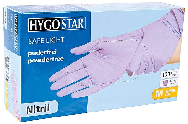 Nitrilhandske Safe Light Purple L lila, 100 st/frp, 0,07mm, 240mm