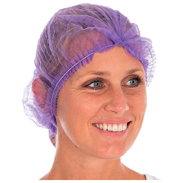 Mob cap Hygostar purple 50cm 100 pcs/pkg, 10x100pcs/box
