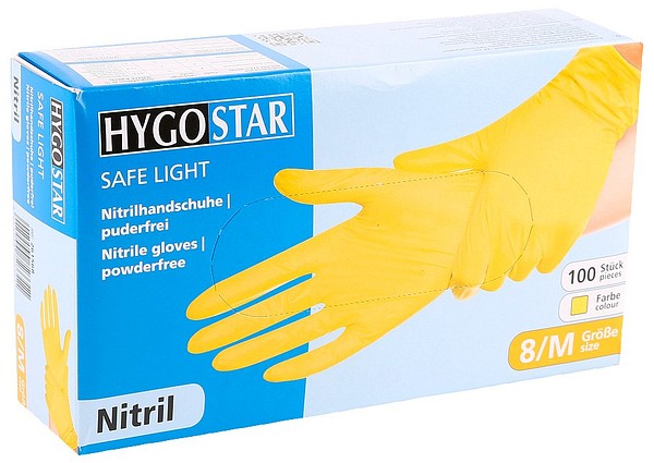Nitrilhandske Safe Light Yellow XS gul, 100 st/frp, 0,07mm, 240mm