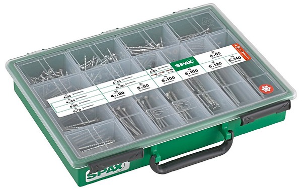 SPAX Ruuvilajitelma BIG WIROX 387kpl yleisruuvia + 3 kärkeä
