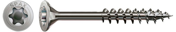 Spax Flat-head A2 TX20 5,0x80 Screw partial thread 100pcs/box