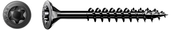 SPAX universal screw 5x50, T20 BLAX Countersunk p.thread 200 pcs/box