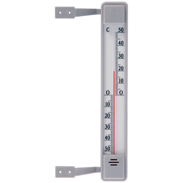 Ulkolämpömittari -50-+50c 115 muovi, harmaa/valk.