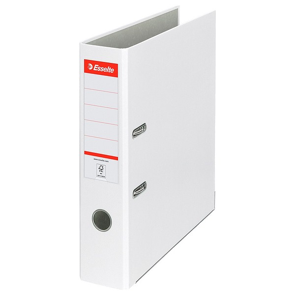 Esselte binder Economy PP A4/75 white, 30% recycled PP