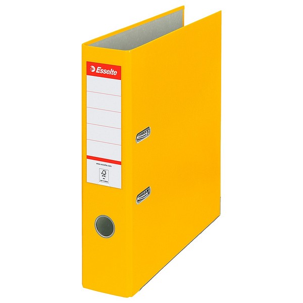 Esselte binder Economy PP A4/75 yellow, 30% recycled PP