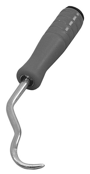 Binder for looped metal bonds with plastic handle  