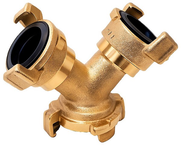 Brass claw coupling Y-branch NBR gasket