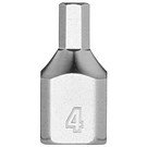 Kärkihylsy HEX lyhyt 1/4&#039;&#039; 4mm
