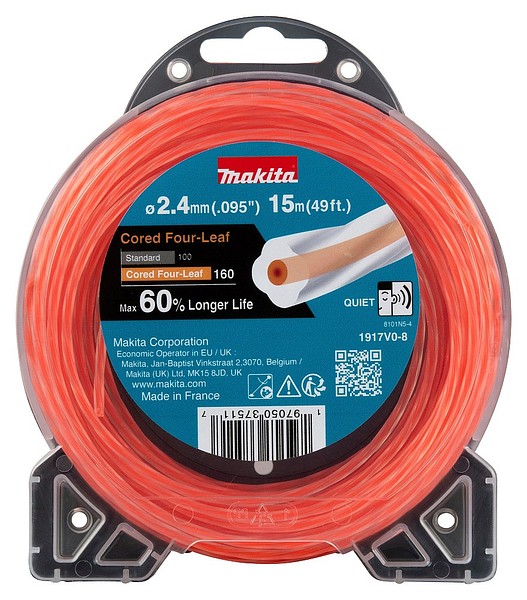 Trimmertråd 2,4mm/15m 4leaf Makita 1917V0-8
