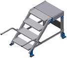 Arbetsplattform 600mm 4-steg