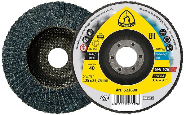 Lamellilaikka 125mm P60 SMT 626 Klingspor kupera 321695