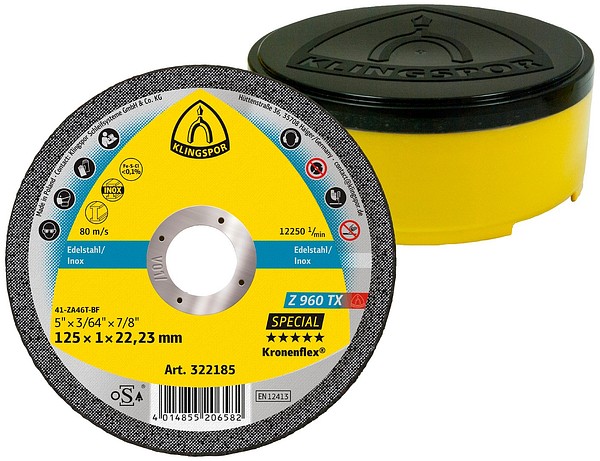 Kapskiva Z 960 TZ 125x1.0 Klingspor RF/ST 322185