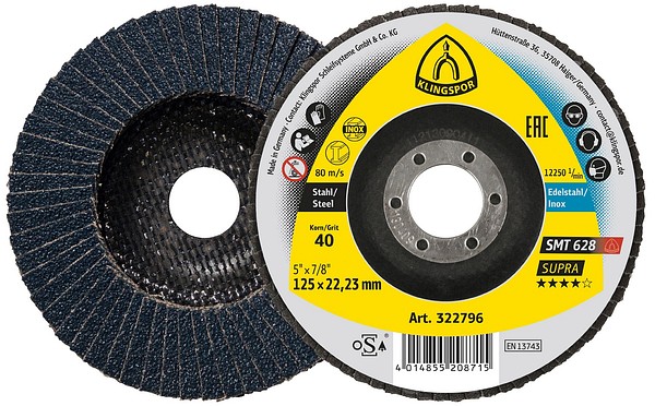 Lamellilaikka 125mm P60 SMT 628 Klingspor suora 322798
