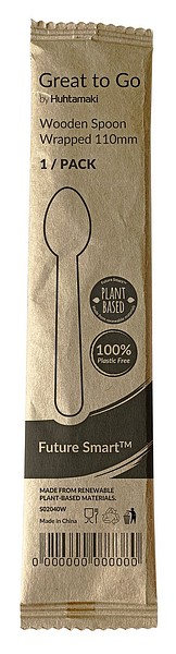 Sked, enförpackat 110mm trä, träkaffesked