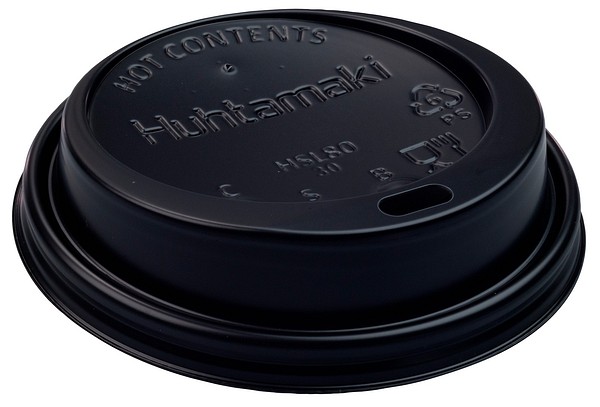 Svart lock 80mm till 250ml mugg 30189148, 100st./förp, 10förp/låda