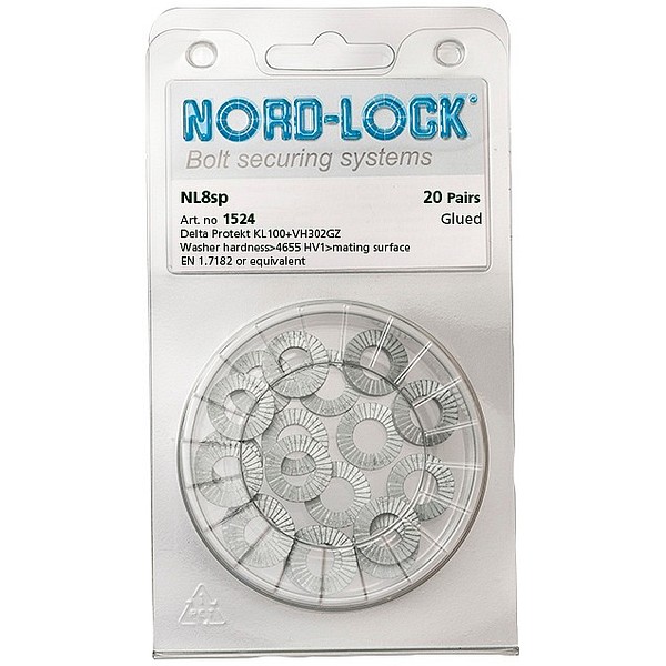 DIN 25201 Delta M8/16,6 SP Nord-l. Bricka Blister 20st/förp