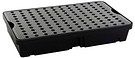 Spill tray 60L with PE grid black