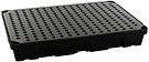 Spill tray 100L with PE grid black