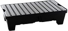 Spill tray 60L with PE grid black