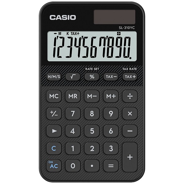 CASIO SL-310YC-BK pocket calculator 10-digit display, black