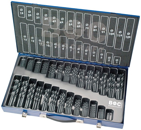 1100 HSS 1-13mmx0.5 Drills 220pcs Bohrcraft 11001420220 DIN 338