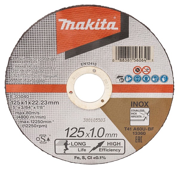 Kapskiva 125x1,0mm RST 12 St. Makita E-03040-12