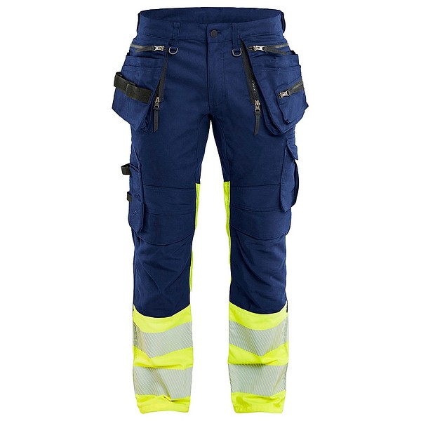 Cr.trouser BLÅKLÄDER 1130 STR D100 113011498933 navy/HV yellow