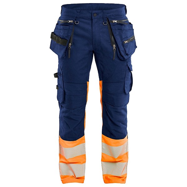 Cr.trouser BLÅKLÄDER 1130 STR D100 113011498953 navy/HV orange