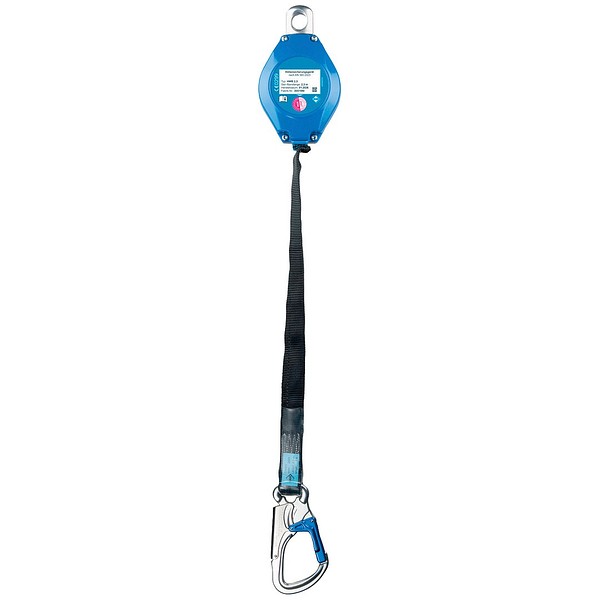 Fallskyddsblock IKAR Flexible 2,3m Band, aluminiumhus, skarp kant