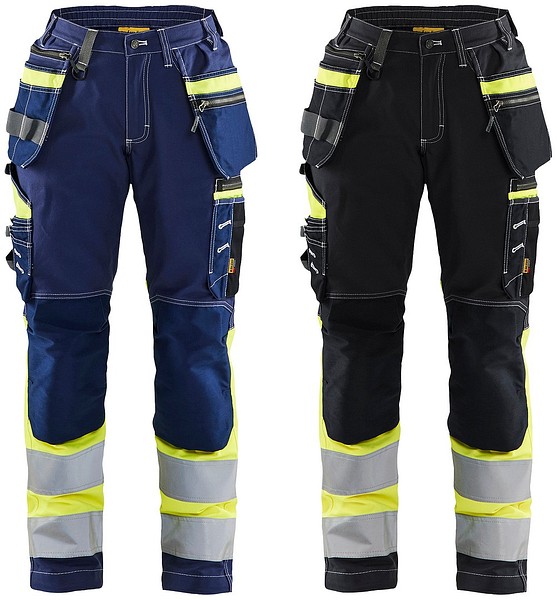Women's Hi-Vis craftman's trousers stretch  BLÅKLÄDER 71961370  
