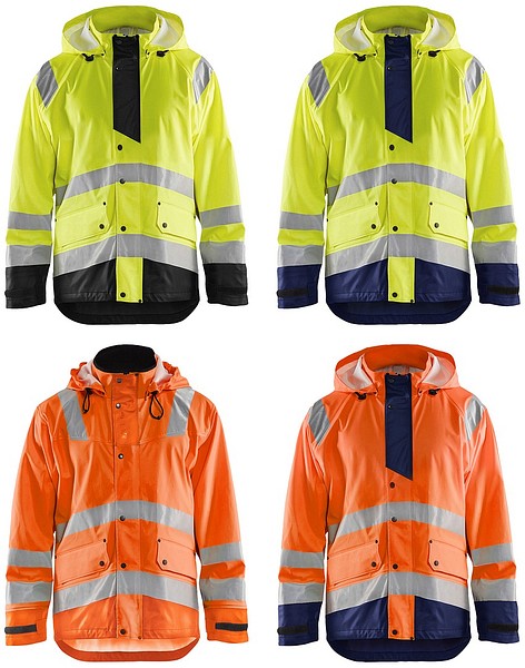 Highvis regnjacka, klass 3 BLÅKLÄDER 43272005  