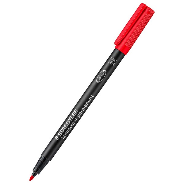 Staedtler Lumocolor 317 marker red, round tip 1mm